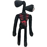 15.6 inches Siren Head Plush Toys Halloween Thanksgiving Christmas Party Boys and Girls Gift (Black)