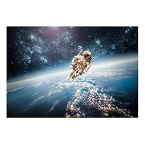 an Astronaut Floating About Planet Earth Wall Mural