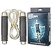 TAGVO Lightweight Jump Rope Comfortable Foam Handles, Non-Tangle Skipping Rope PVC Steel Cable for Exercise Fitness Working Out, Length Adjustable Jump Rope Max 9.5ft for Adult Kids Men Women
