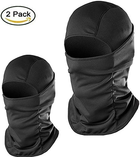 ZJtech Balaclava Ski Mask (2 Pack), Motorcycle Face Mask Tactical Hood for Men and Women (Black)