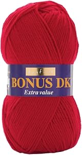 Sirdar Hayfield Bonus DK Double Knitting Signal Red 100g