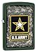 Zippo US Army Logo Pocket Lighter, Green Matte