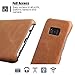 Galaxy S8+ Plus Genuine Leather (Made of Cowhide) Cover Case,Flying Horse Retro Style Matte Texture Luxury [Ultra Slim Handmade] Case Cover For Samsung Galaxy S8 Plus (Brown)