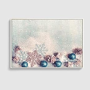 Framed Canvas Home Artwork Decoration Merry Christmas Canvas Wall Art for Living Room, Bedroom - 16x24 inches
