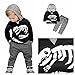 Orangeskycn Long Sleeve Hoodie, Toddler Kids Baby Girls Boys Dinosaur Bones Clothes Set Hooded Tops+Pants Outfit by (24M, Black)