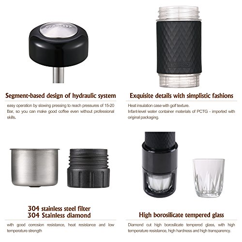 STARESSO Espresso Coffee Maker, Red Dot Award Winner Portable Espresso