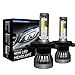 SNSOU Mini H4 LED Headlight Bulbs, 60W 10000Lm 4700Lux 6000K Cool White Extremely Bright 30mm Heatsink Base CREE Chips 9003 Hi/Lo Conversion Kit 1 Pair (12 Months Warranty)