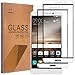 [2-Pack]-Mr.Shield for Huawei Mate 9 [Full Cover] [White and Black Color] [Tempered Glass] Screen Protector with Lifetime Replacement