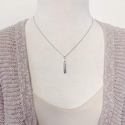 Sterling Silver Small Moon Phase Charm Pendant Necklace, 20"
