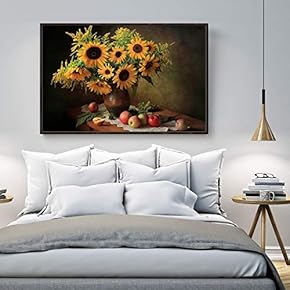 Floating Framed Canvas Wall Art for Living Room, Bedroom Still Life Canvas Prints for Home Decoration Ready to Hang - 16x24 inches