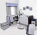 Bacati 10-Piece Elephants Nursery-in-A-Bag Crib Bedding Set with Long Rail Guard, Blue/Grey