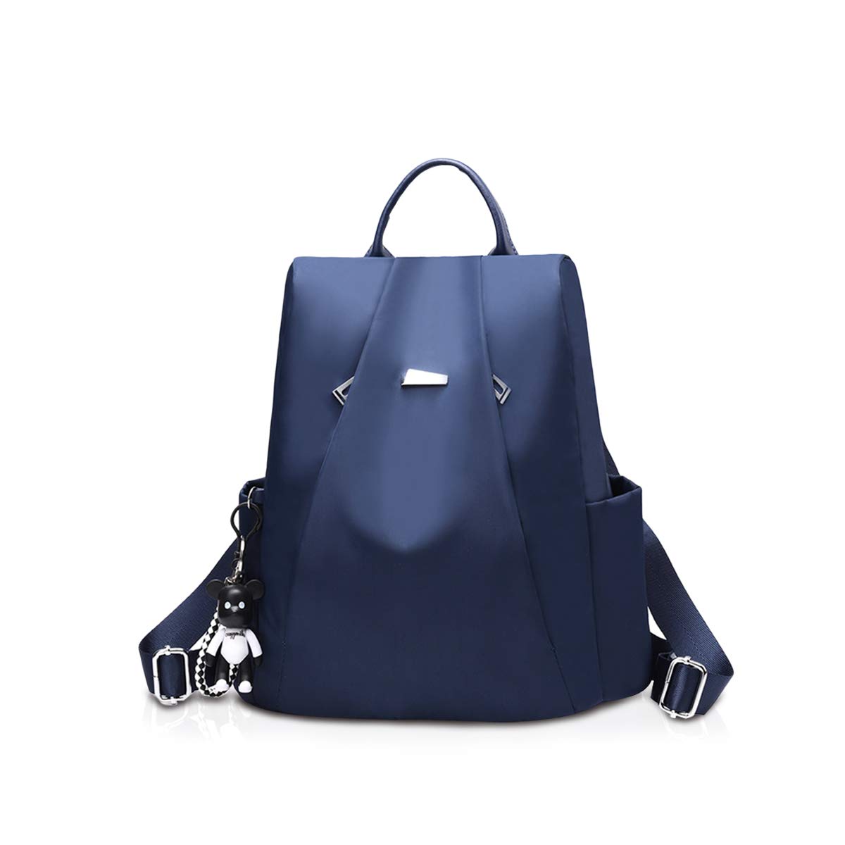NICOLE & DORIS Fashion Women Backpack Casual Ladies Rucksack Shoulder Handbags School Bag Oxford Cloth Anti-theft Design Dark blue