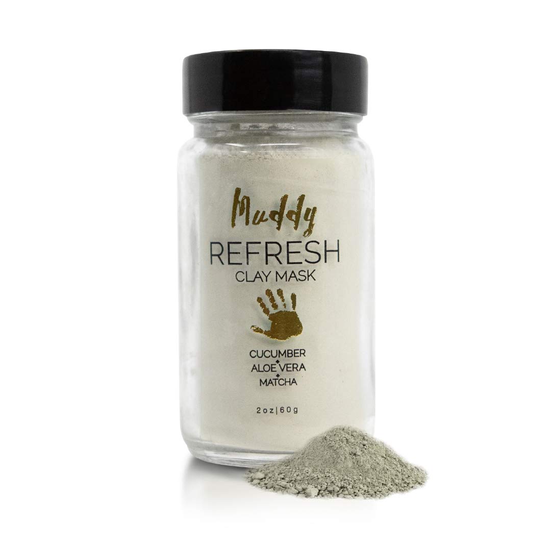 Muddy Body - Refresh Clay Mask | French Green Clay - Cleanse, Tone and Exfoliate Facial Mask (2 oz)