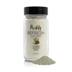 Muddy Body - Refresh Clay Mask | French Green Clay - Cleanse, Tone and Exfoliate Facial Mask (2 oz)