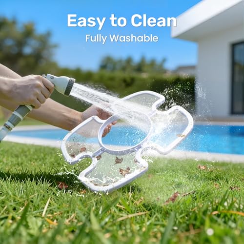 Gosvor Cordless Robotic Pool Cleaner, 90 Min Runtime Pool Vacuum, Self-Parking, 7.5 lbs Lightweight, Ideal for Above Ground Pools up to 860 sq.ft