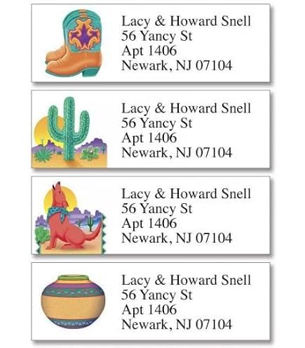 Sunny Cactus Return Address Labels - Set Of 240 Self-Adhesive Personalized Labels