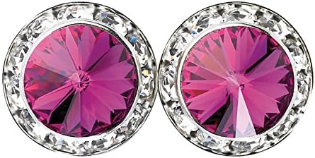 15mm Clip-On Earrings with Swarovski Crystals RU031