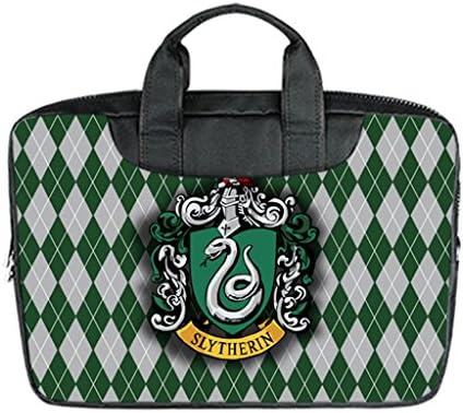 LaHuo Harry Potter Slytherin Diamond Plaid Logo Custom 15.6-Inch Laptop Bag