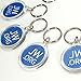 TONOS 10 Round Jw.org No Blood Double Sided Key Chain for Jehovah's Witness Car Accessory-Pack of 10