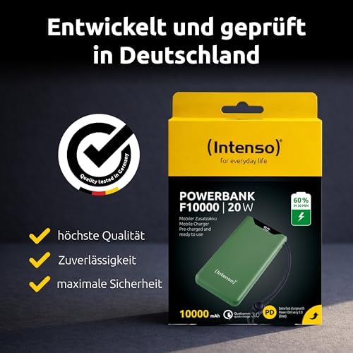 Powerbank F10000 - Externer Akku 10000mAh - USB-C PD & USB-A QC