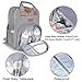HOKEKI Diaper Bag Backpack, Multifunction Travel Fashion Backpack Maternity Baby Nappy Changing Bags, an Extra Waterproof Changing Pad, Large Capacity, Gray