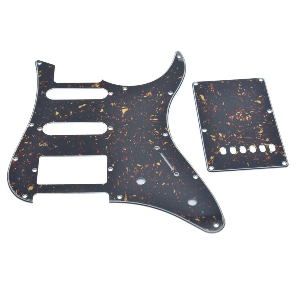 KAISH Guitar HSS Pickguard and Tremolo Trem Cover Back Plate fits Yamaha PACIFICA Guitar Dark Tortoise — image 1