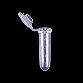 2ml Microcentrifuge Tubes with Snap Cap, Polypropylene Graduated, 500 Pcs Sterilized Clear Plastic Small Vials with Caps for 