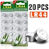 20 Pack of LR44 AG13 303 357 SR44 - 1.5 Volt Premium Alkaline Button Cell Battery - Use for Watches Clocks Remotes Games Controllers Toys & Electronic Devices