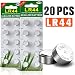 20 Pack of LR44 AG13 303 357 SR44 - 1.5 Volt Premium Alkaline Button Cell Battery - Use for Watches Clocks Remotes Games Controllers Toys & Electronic Devices