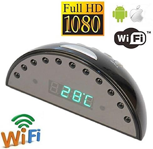 A0CHAN 1080P HD Wifi Spy Camera Alarm Clock Micro Hidden Nanny Cam Motion Detection Mini DV DVR Video