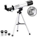 BESIMLI Telescope for Kids 50mm 360mm Refractor 90X with Tripod view 1