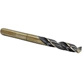 Drill America 39/64" Reduced Shank High Speed Steel Black &amp; Gold KFD Drill Bit with 1/2" Shank, KFD Series