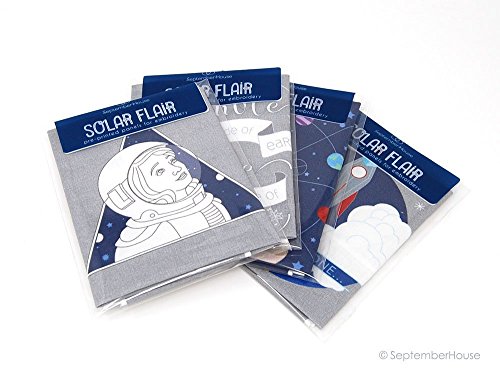 Planets Embroidery Kit, Solar System hand embroidery panel pre-printed fabric for hand embroidery, Space Embroidery Pattern Design