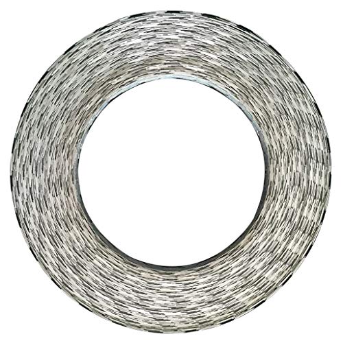 NATO Razor Wire Helical Wire,Wirerope Roll Galvanized Steel 100 m Barbed Wire for Residential Garden or Yard