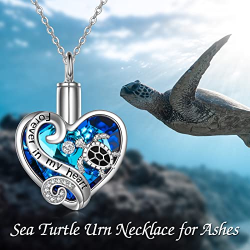WINNICACA Cremation Jewelry for Ashes for Women Sterling Silver Sea