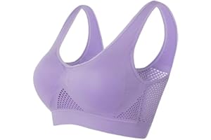 Women's Plus Size Sports Bra, High Support Workout Bra with Cooling Mesh & Full Coverage