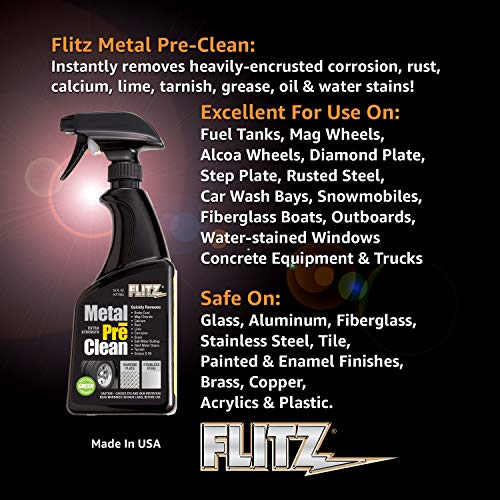 Flitz Industrial Strength Metal Pre Clean To Remove Corrosion, Rust