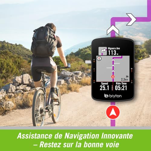 Bryton Rider 650/550 GPS Bike Computer with 2.8 Inch Colour Display, Detailed Navigation, Turn by Turn Automatic Brightness Adjustment, Bluetooth and Ant+ Compatible