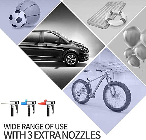 Luoges Portable Air Compressor | Digital Tire Inflator for Car Tires|12V DC Air Compressor Tire inflator Pump|150 PSI with Emergency LED Flashlight for Car, Motorcycles, Bicycles,Inflatables (Red)