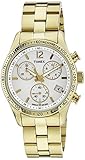 Timex Ameritus Chronograph White Dial Gold-tone Ladies Watch T2P058
