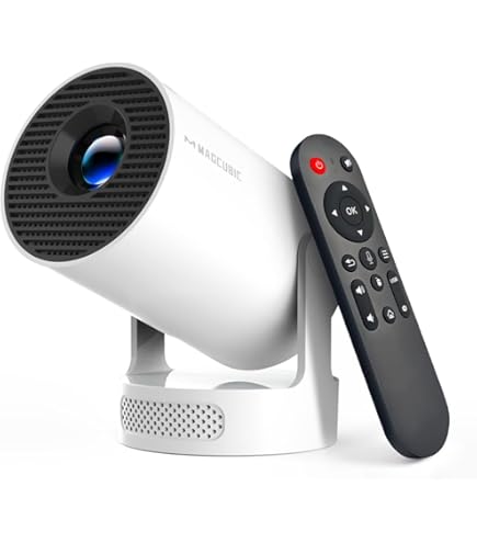 Amazon.com: 智慧型迷你投影機- 4K 附WiFi 6 和藍牙5,便攜式