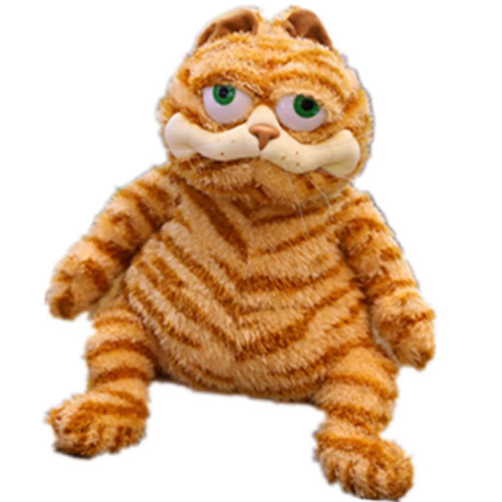 OUKEYI Fat Orange Cat Plush Fat Kitten Stuffed Animals Toy Lifelike Yellow Cat Kitty Toy Children Xmas Birthday Gifts (45cm)