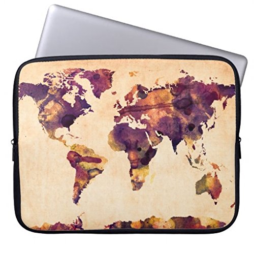 Computer Case For Laptops 15 Inch Map Of The World | Desertcart INDIA