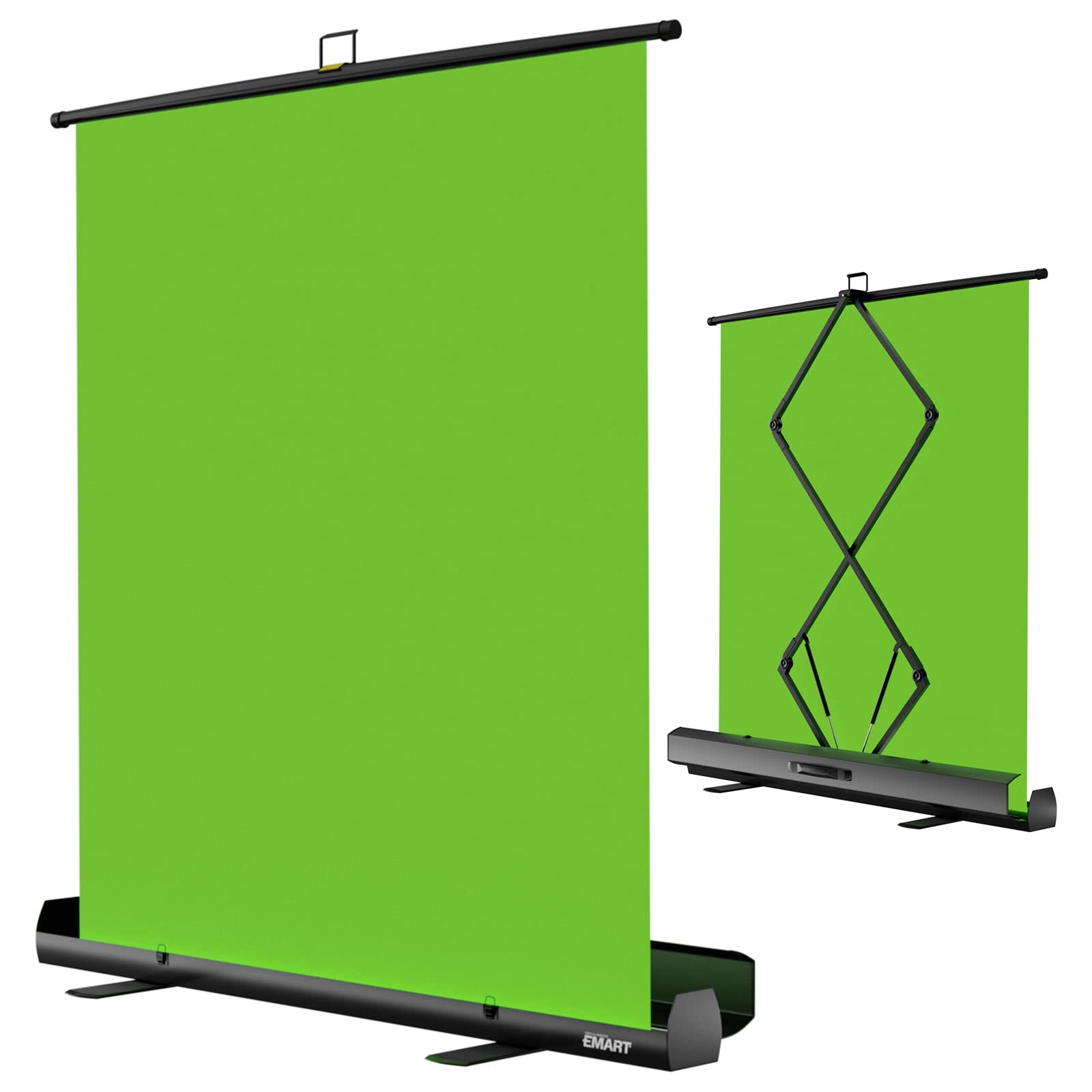Photo 1 of EMART Upgrade Green Screen, 61x72in Collapsible Chroma Key Panel for Background Removal, Portable & Retractable Wrinkle-Resistant Backdrop with Stand for Streaming, Photographic Studio, TikTok