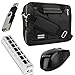 Jet Black El Prado Backpack and Messenger Bag for Microsoft Surface Book 13.5 & Surface Pro 4 14 inch Laptops + USB Mouse + 4GB Thumbdrive + 7 Port USB Hub
