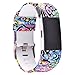 AIWELL For Fitbit Charge 2 Bands,Silicone Adjustable Replacement Sport Strap Printed Bands with Classic Buckle For Fitbit Charge2 HR,Fitbit Charge 2 Accessories Wristbands (Pattern-1, Small)
