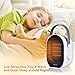 Portable Electric Heater, Small Space Heater, Electric Personal Heaters, Oscillating Ceramic Space Heater with 1200W/600W Heating Modes, 3 Time Setting Tip-Over and Overheat Protection for Home