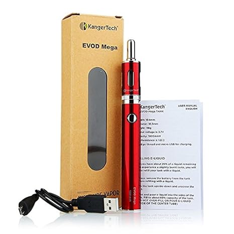 EVOD MEGA Kanger Einzel-Set, E-Zigarette (rot)