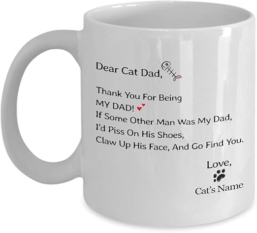 dear cat dad mug