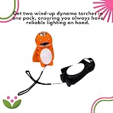 Playlearn 2 Dynamo Torch Hand Crank LED No Batteries Required 20 Min Light Wind view 5